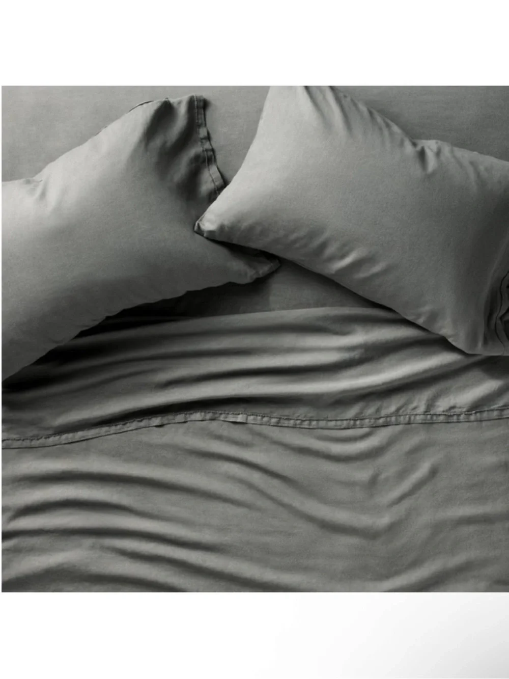 NWT Queen 100% Linen Sheet Set Dark Gray - Casaluna